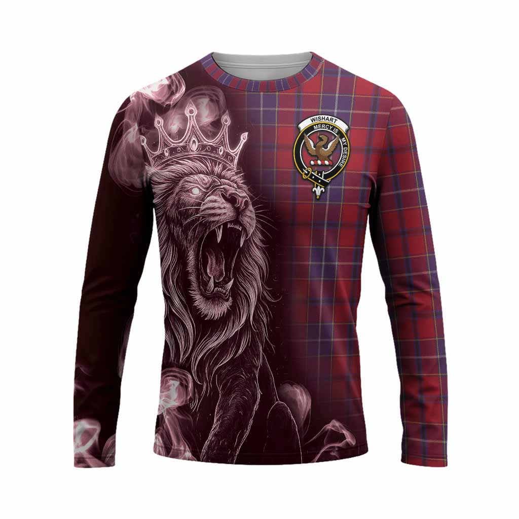 Wishart Tartan Long Sleeve T-Shirt Roaring Lion Heritage