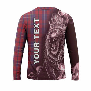 Wishart Tartan Long Sleeve T-Shirt Roaring Lion Heritage