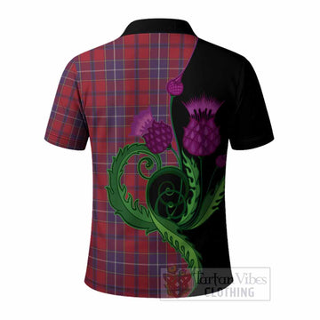 Wishart Tartan Polo Shirt Traditional Scottish Thistle