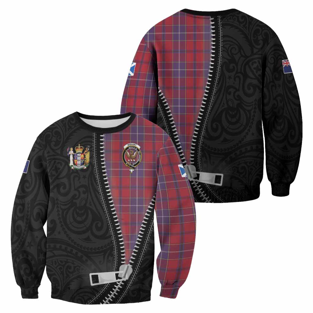 Wishart Tartan Sweatshirt New Zealand Pattern Unique Zipper Stylized