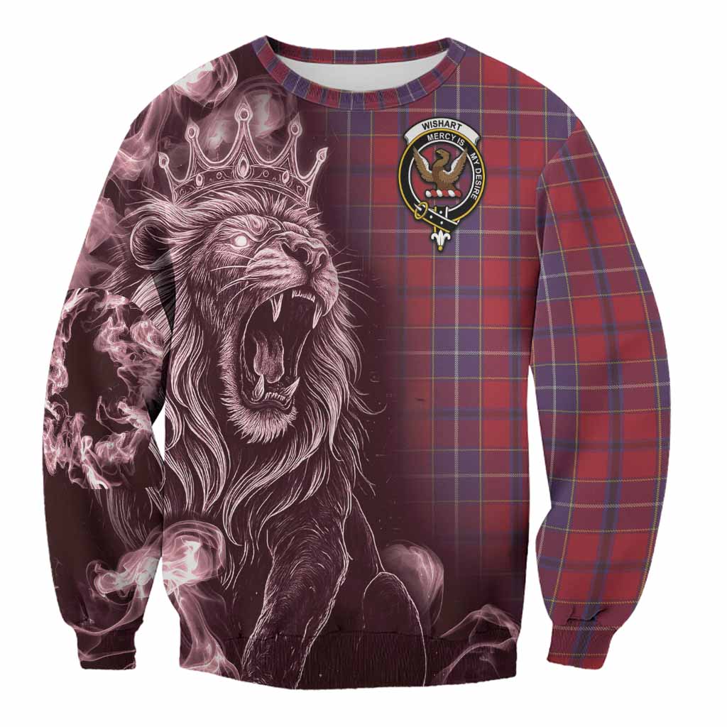 Wishart Tartan Sweatshirt Roaring Lion Heritage