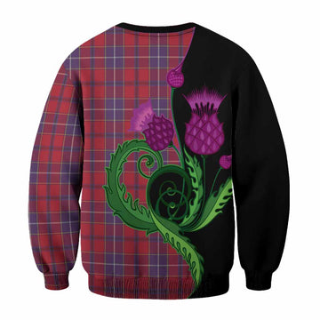 Wishart Tartan Sweatshirt Traditional Scottish Thistle