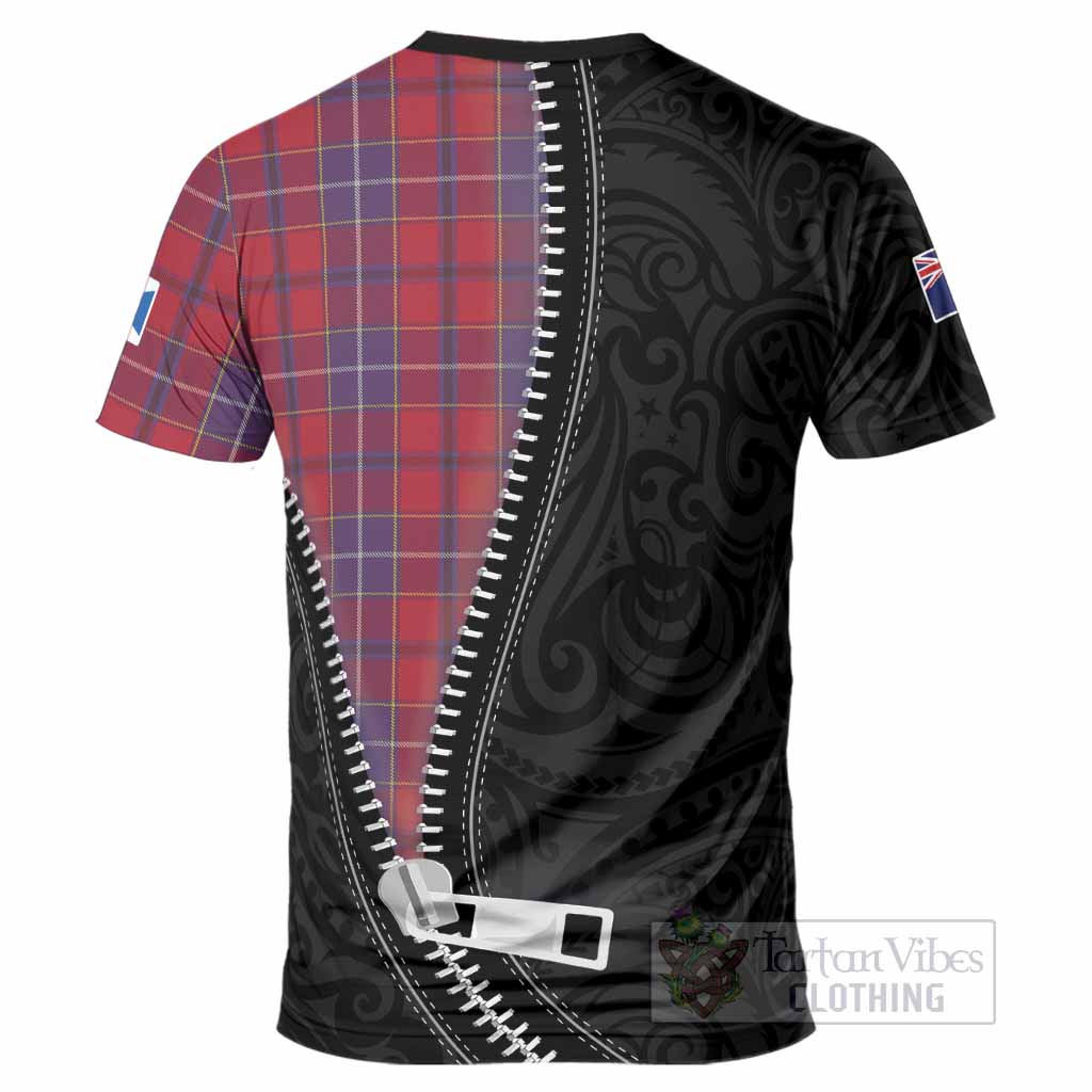 Wishart Tartan T-Shirt New Zealand Pattern Unique Zipper Stylized