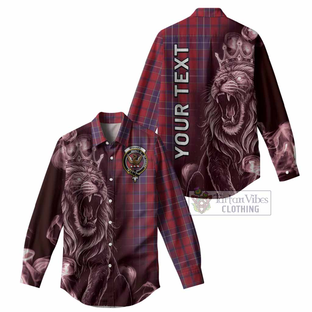 Wishart Tartan Women Casual Shirt Roaring Lion Heritage