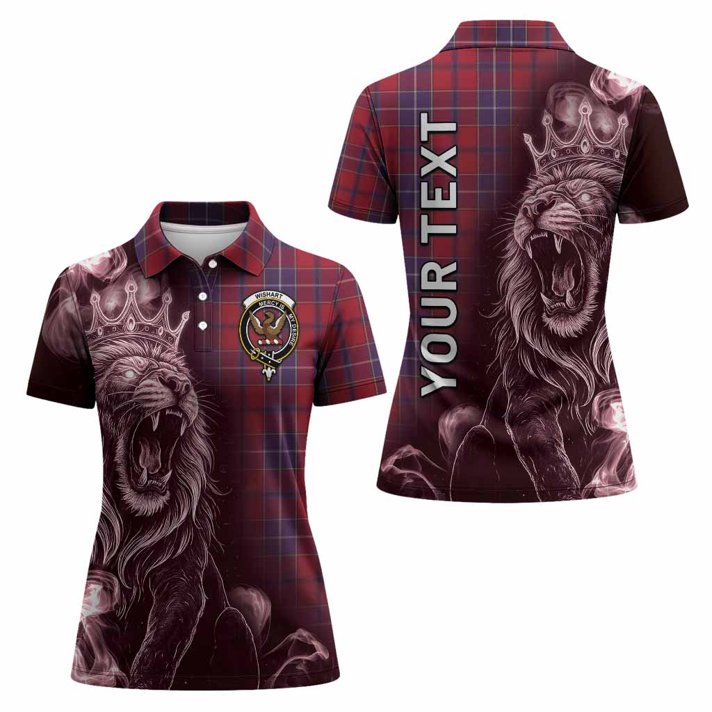 Wishart Tartan Women Polo Shirt Roaring Lion Heritage