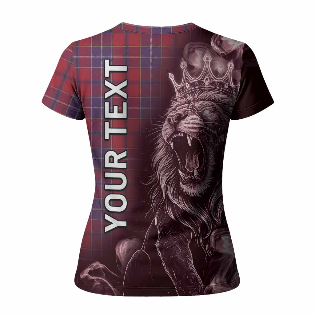 Wishart Tartan Women T shirt Roaring Lion Heritage