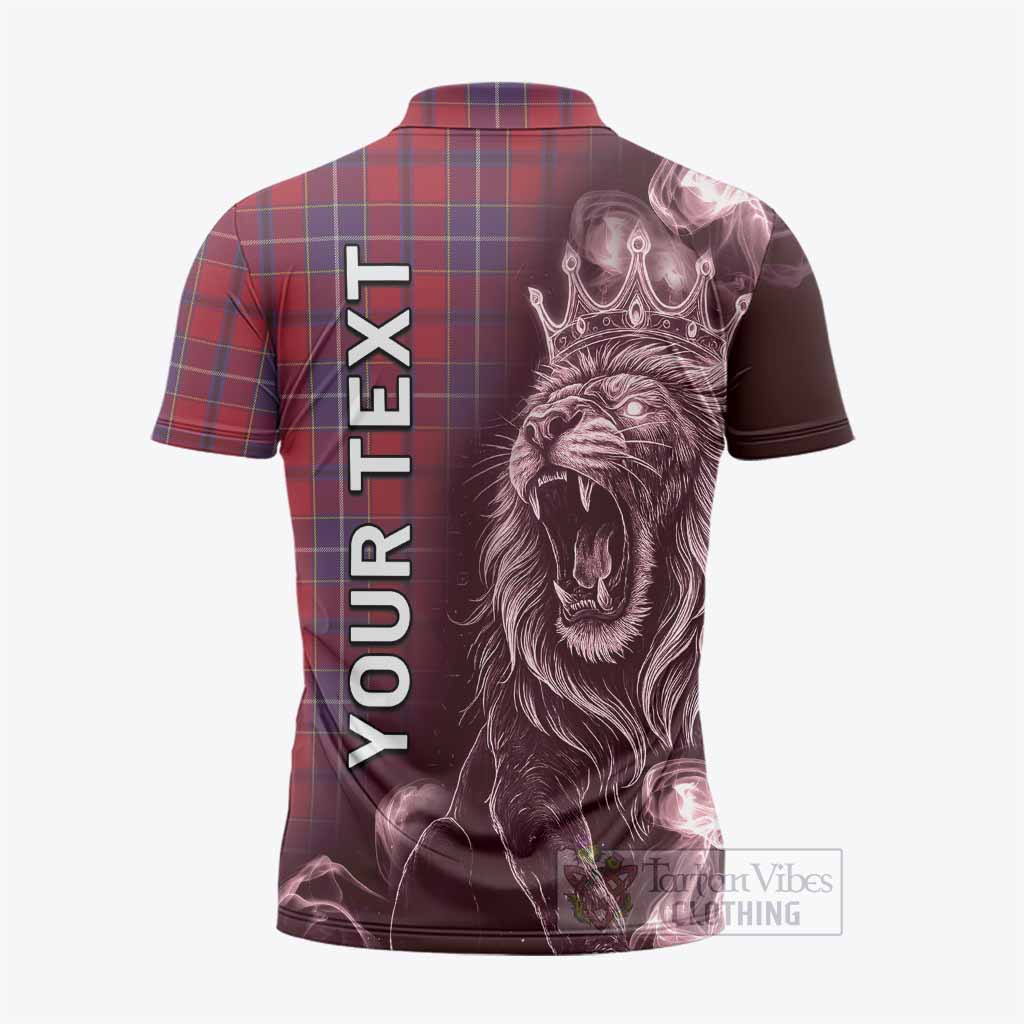 Wishart Tartan Zipper Polo Shirt Roaring Lion Heritage