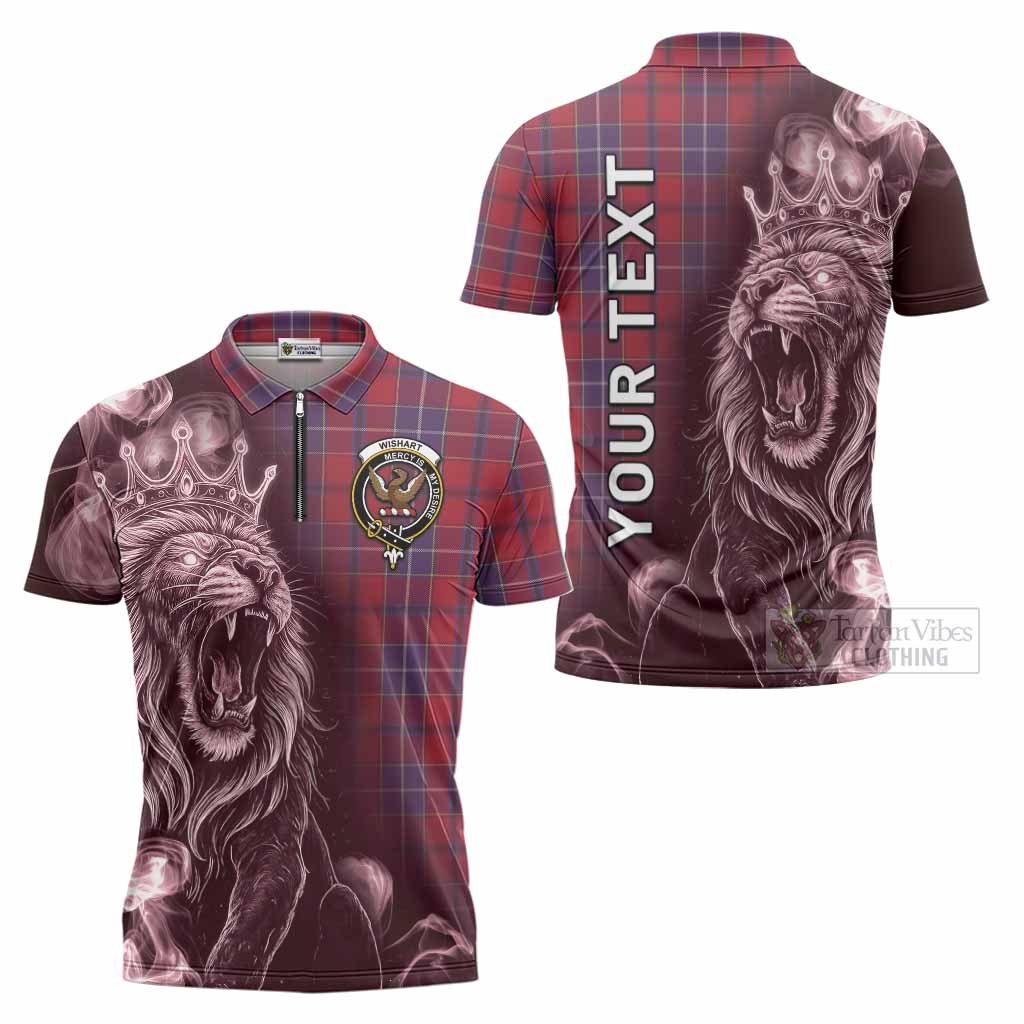 Wishart Tartan Zipper Polo Shirt Roaring Lion Heritage