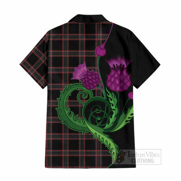 Witches of Scotland Tartan Cotton Hawaiian Shirt Traditional Scottish Thistle