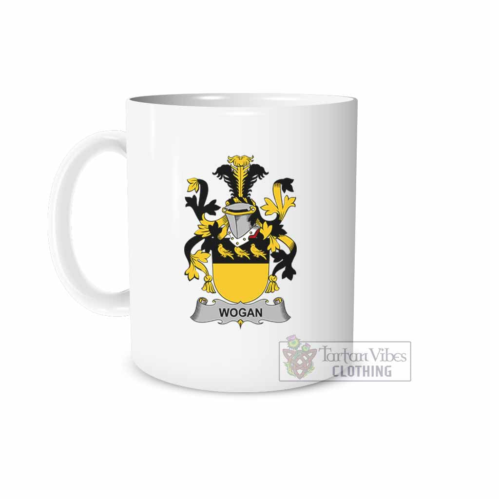 Wogan Irish Clan Coat of Arms Ceramic Mug White - 2D-tartanvibesclothing