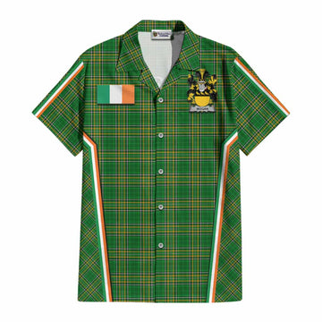 Wogan Irish Clan Coat of Arm Tartan Cotton Hawaiian Shirt Flag Style