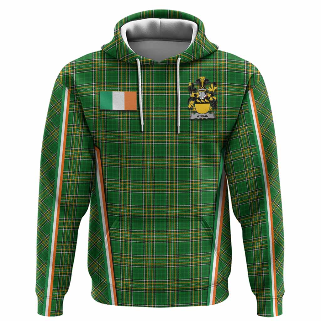 Wogan Irish Clan Coat of Arm Tartan Hoodie Flag Style