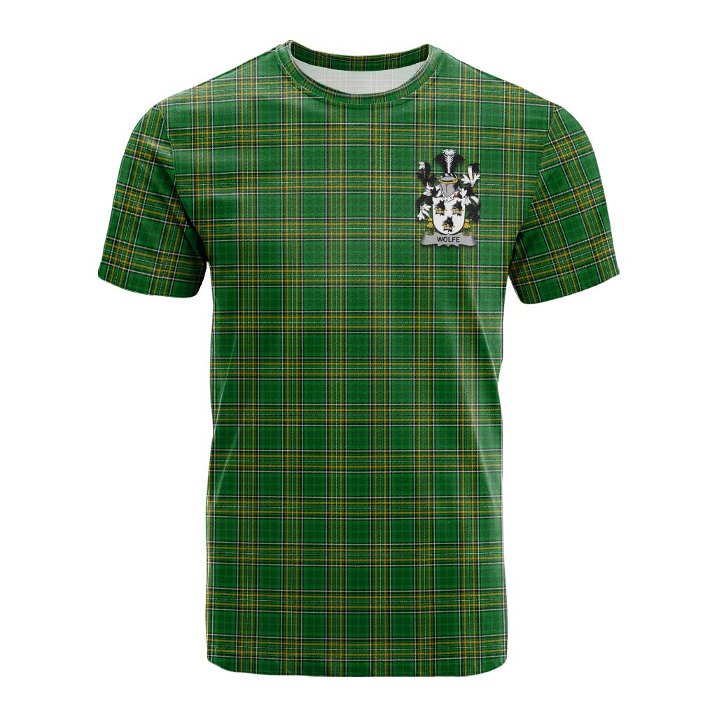 Wolfe Irish Clan Tartan Cotton T-shirt with Coat of Arms Kid's Shirt - Tartan Vibes Clothing