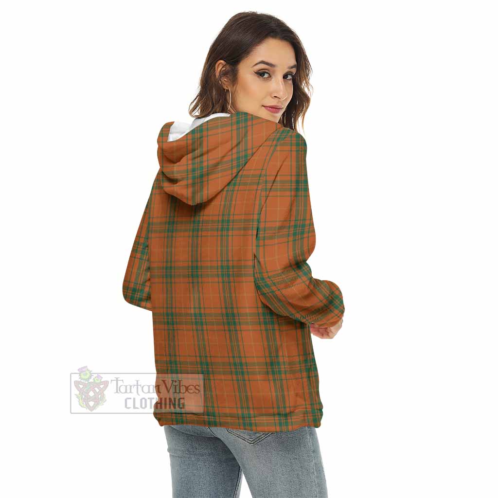 Tartan Vibes Clothing Wolfe Tartan Women's Borg  Half Zip Fleece Hoodie