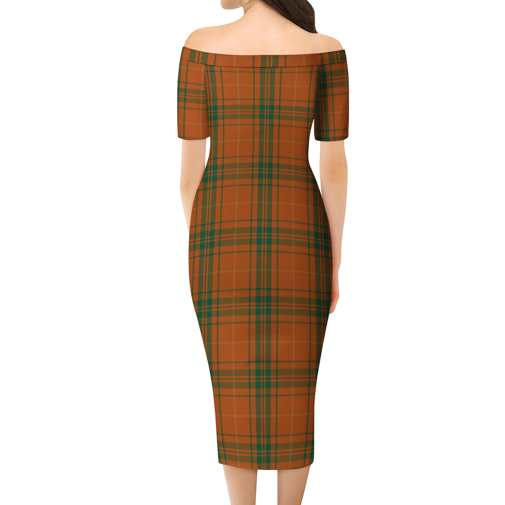 Wolfe Tartan Off Shoulder Lady Dress - Tartan Vibes Clothing