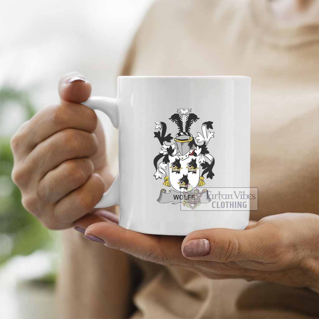Wolfe Irish Clan Coat of Arms Ceramic Mug - 2D-tartanvibesclothing
