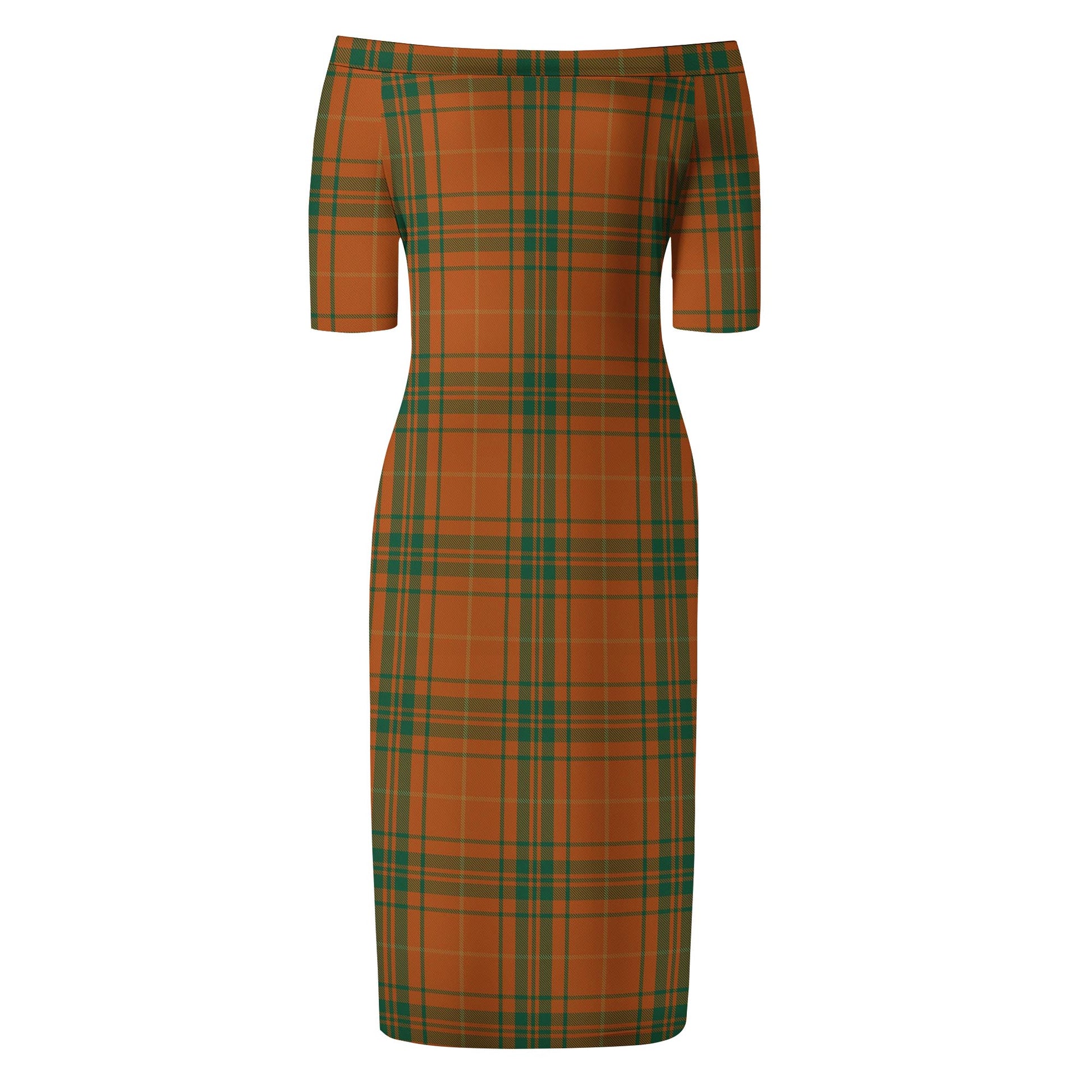 Wolfe Tartan Off Shoulder Lady Dress - Tartan Vibes Clothing