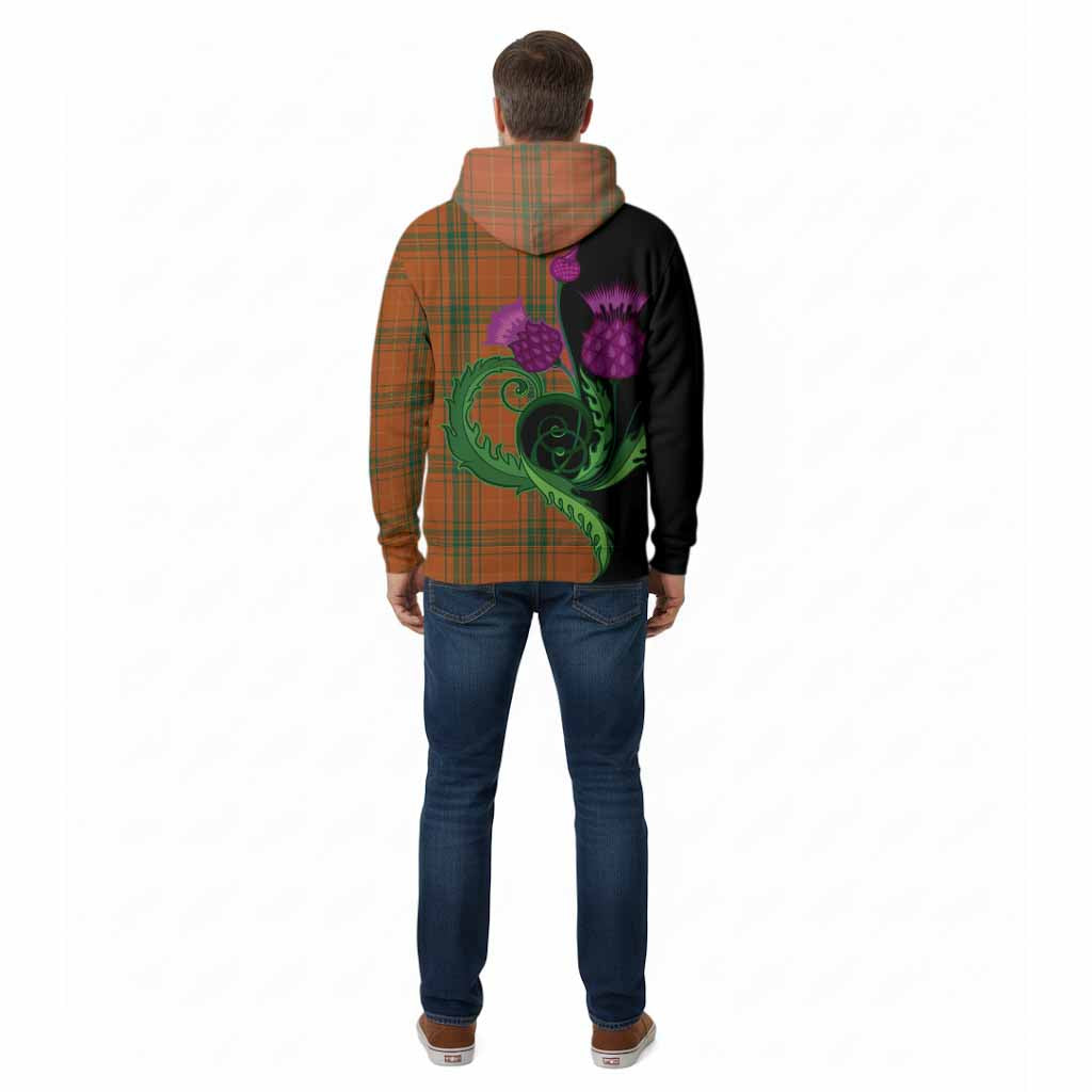 Wolfe Tartan Cotton Hoodie Traditional Scottish Thistle