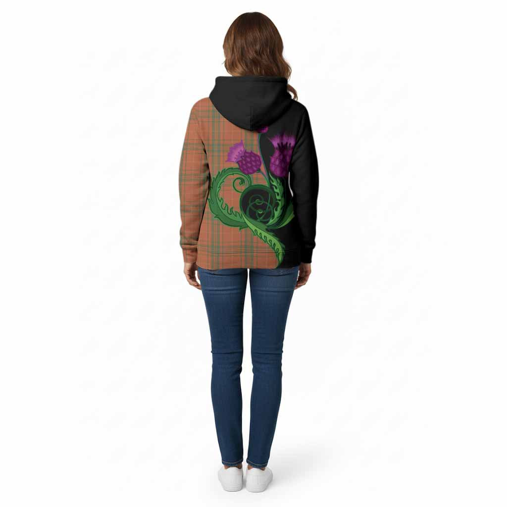 Wolfe Tartan Cotton Hoodie Traditional Scottish Thistle
