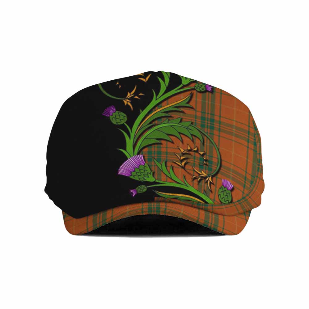 Wolfe Tartan Flat Cap, Jeff Cap Scottish Thistle Pride Heritage Art Flat Cap - Tartan Vibes Clothing