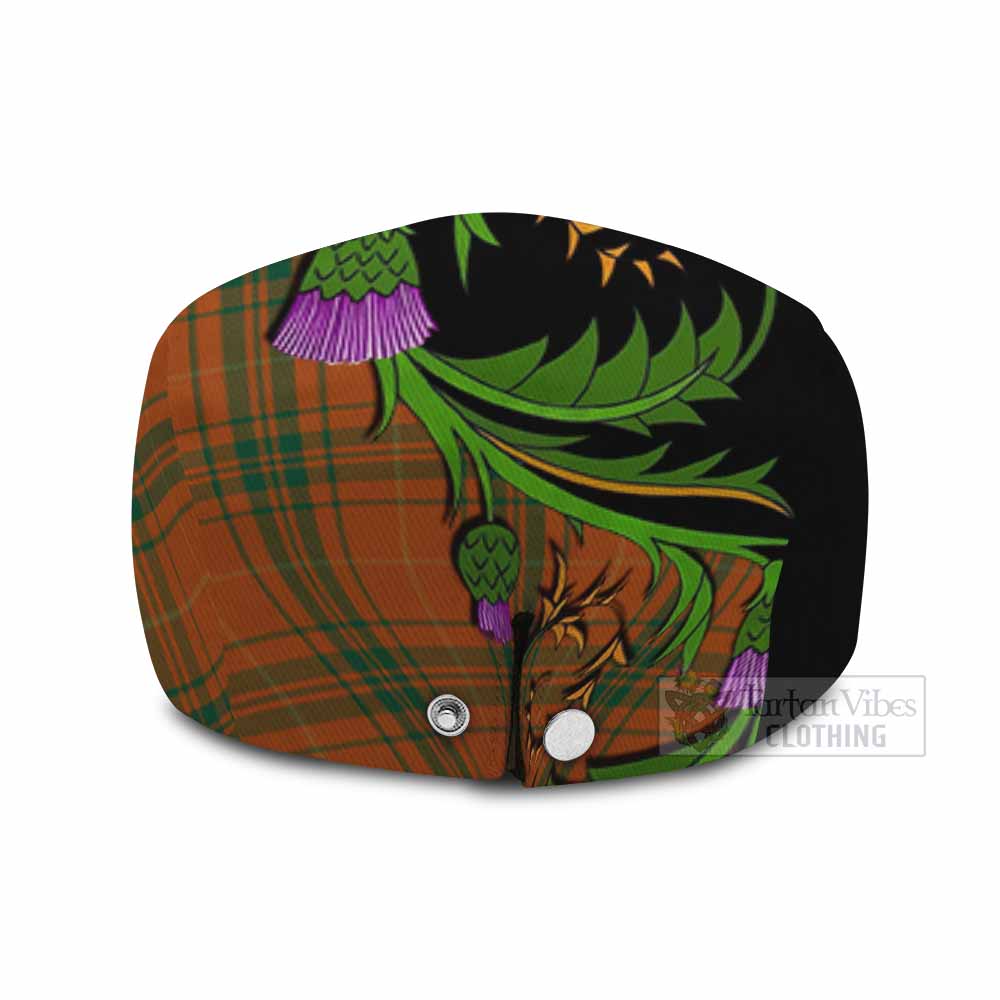 Wolfe Tartan Flat Cap, Jeff Cap Scottish Thistle Pride Heritage Art - Tartan Vibes Clothing