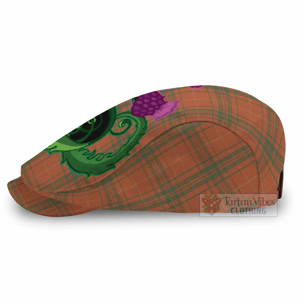 Wolfe Tartan Flat Cap, Jeff Cap Traditional Scottish Thistle - Tartan Vibes Clothing