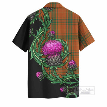 Wolfe Tartan Hawaiian Shirt Resilient Scottish Thistle - Tartan Vibes Clothing