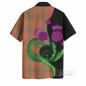 Wolfe Tartan Hawaiian Shirt Traditional Scottish Thistle