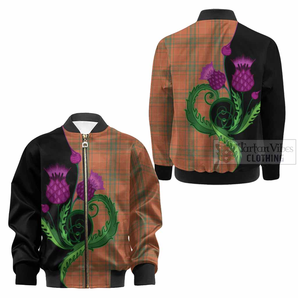 Wolfe Tartan Kid Bomber Jacket Traditional Scottish Thistle