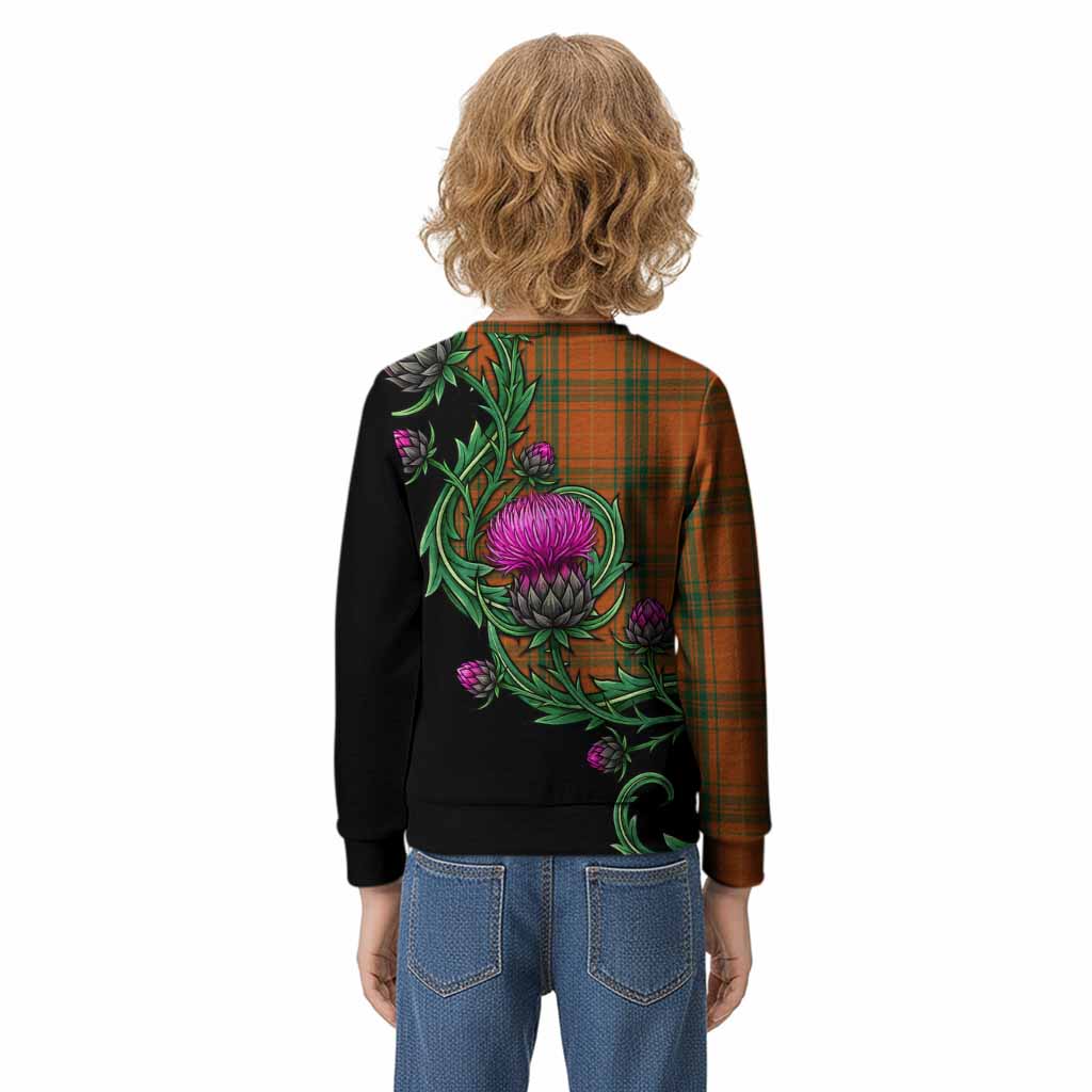 Wolfe Tartan Kid Knitted Sweatshirt Resilient Scottish Thistle - Tartan Vibes Clothing
