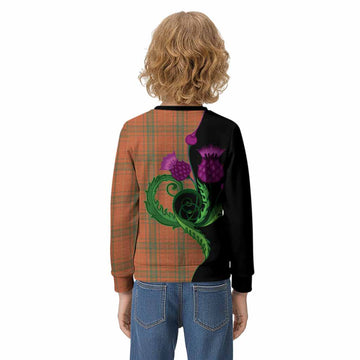 Wolfe Tartan Kid Knitted Sweatshirt Traditional Scottish Thistle