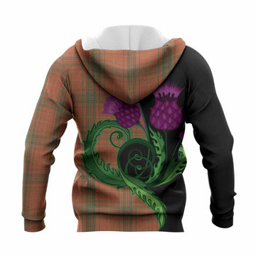 Wolfe Tartan Knitted Hoodie Traditional Scottish Thistle