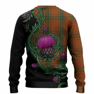 Wolfe Tartan Knitted Sweater Resilient Scottish Thistle - Tartan Vibes Clothing