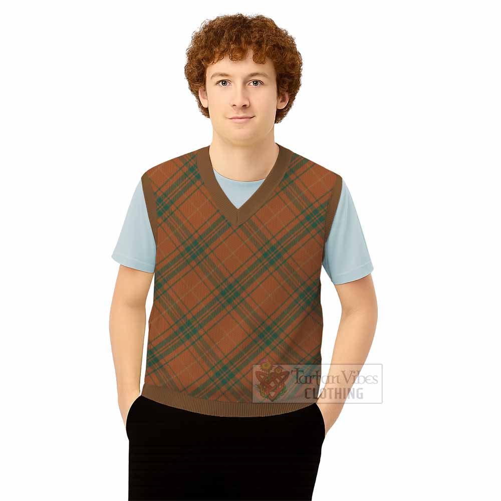 Wolfe Tartan  Knitted V-Neck Vest Cross Style