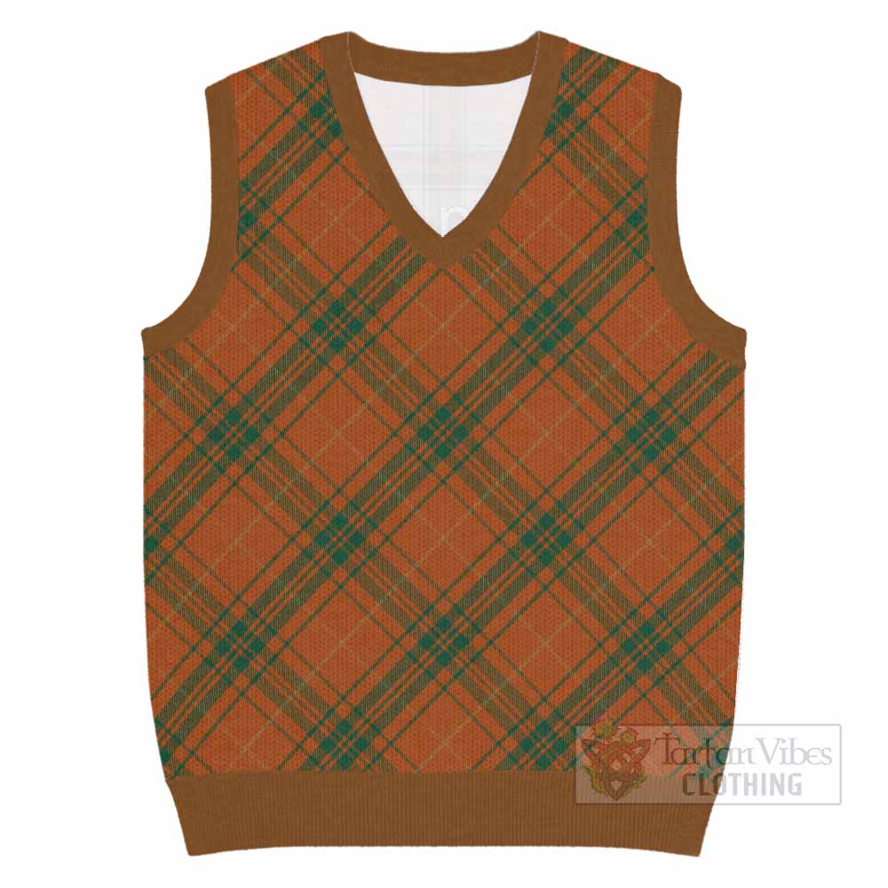 Wolfe Tartan  Knitted V-Neck Vest Cross Style