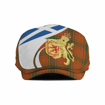 Wolfe Tartan Lion Rampant Flat Cap, Jeff Cap Classic Scottish Style