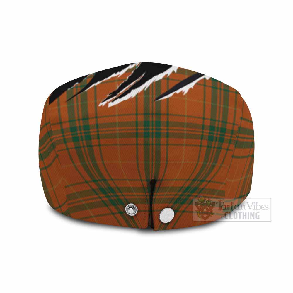 Wolfe Tartan Loch Ness Monster Flat Cap, Jeff Cap Celtic Knot Nessie Art