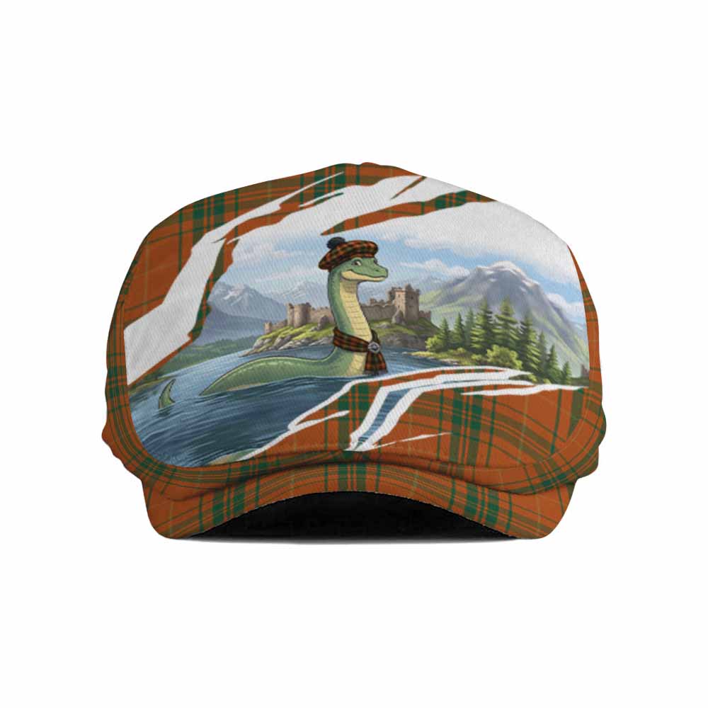 Wolfe Tartan Loch Ness Monster Scottish Heritage Art Flat Cap, Jeff Cap