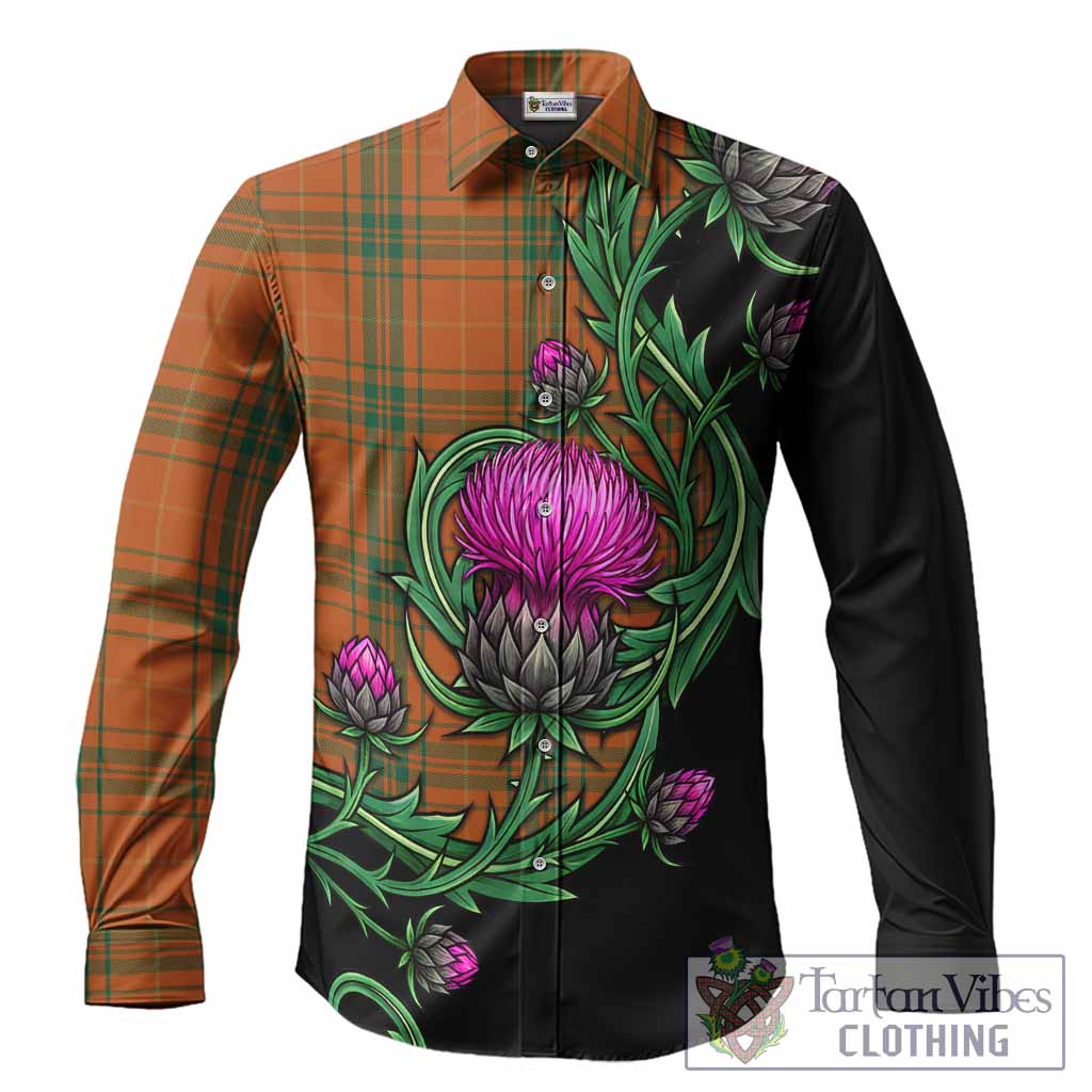 Wolfe Tartan Long Sleeve Button Shirts Resilient Scottish Thistle
