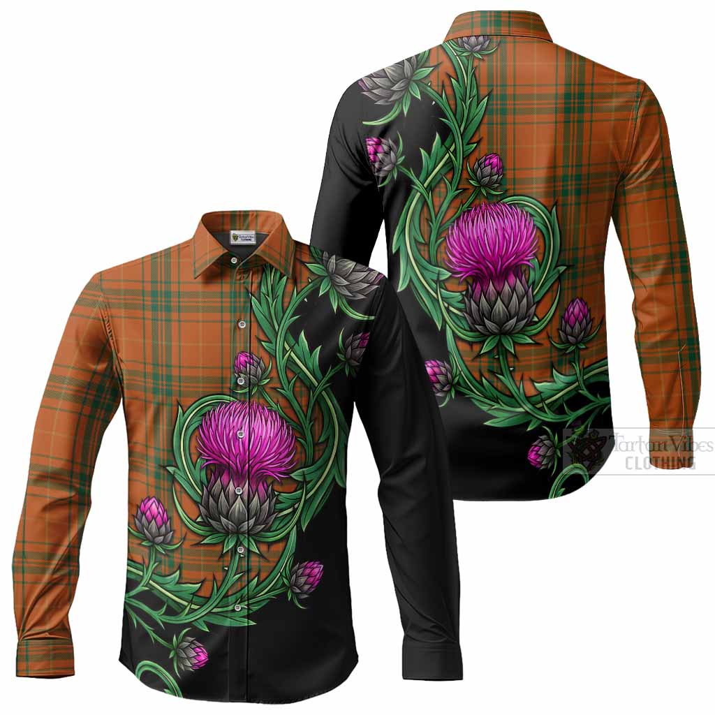 Wolfe Tartan Long Sleeve Button Shirts Resilient Scottish Thistle