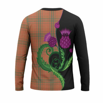 Wolfe Tartan Long Sleeve T-Shirt Traditional Scottish Thistle