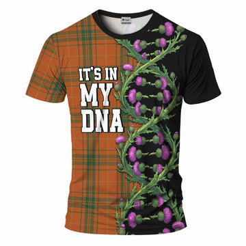 Wolfe Tartan T-Shirt Scottish Identity Thistle Flower DNA Strand Art