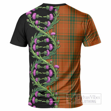 Wolfe Tartan T-Shirt Scottish Identity Thistle Flower DNA Strand Art