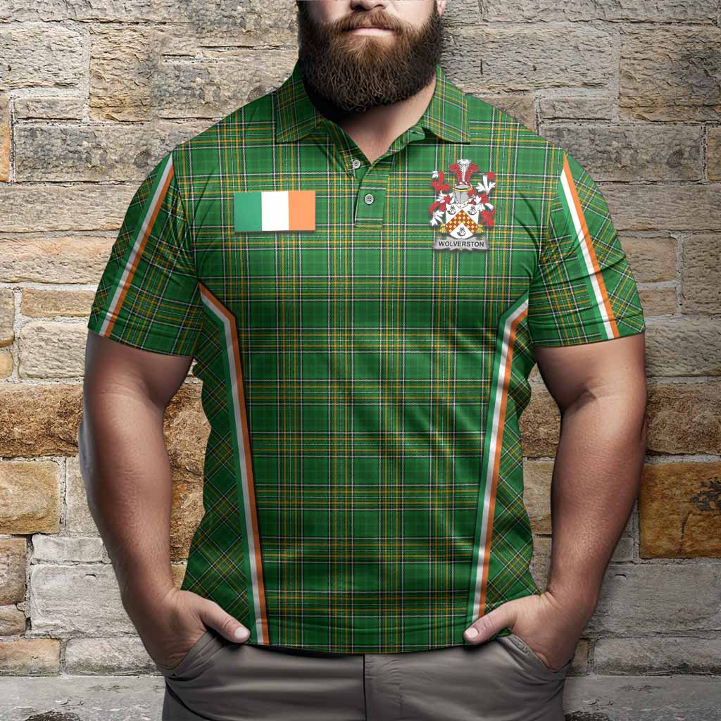 Wolverston Irish Clan Coat of Arm Tartan Polo Shirt Flag Style