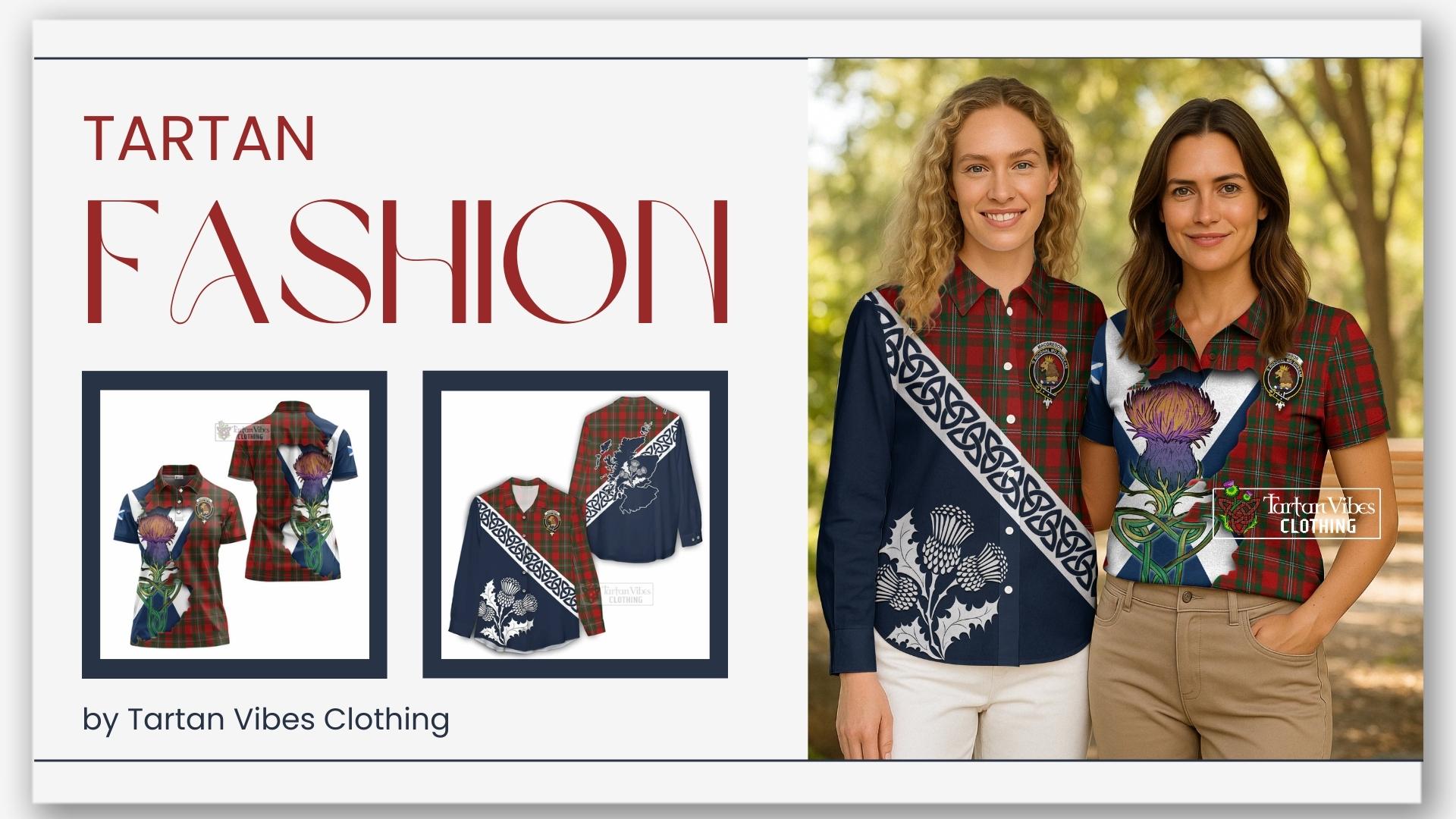 Women wearing custom tartan shirts with personalized designs from Tartan Vibes Clothing