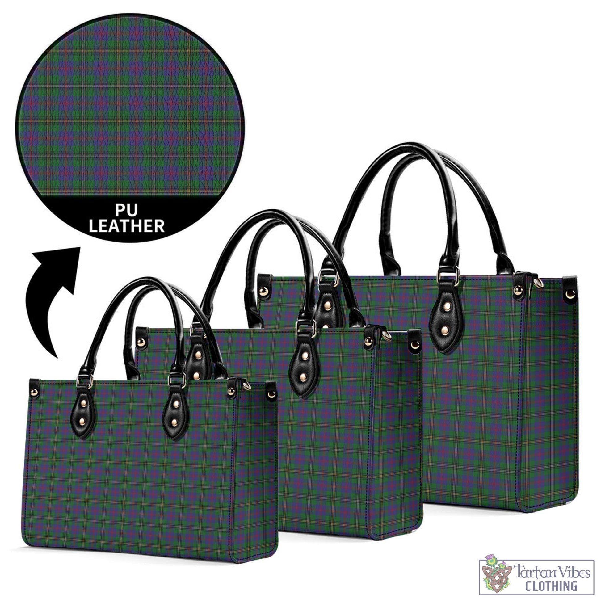 Tartan Vibes Clothing Wood Tartan Luxury Leather Handbags