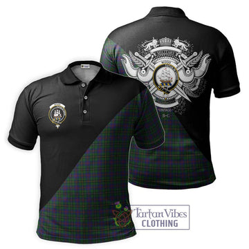 Wood Tartan Polo Shirt with Family Crest and Military Logo Style Kid - Tartanvibesclothing Shop