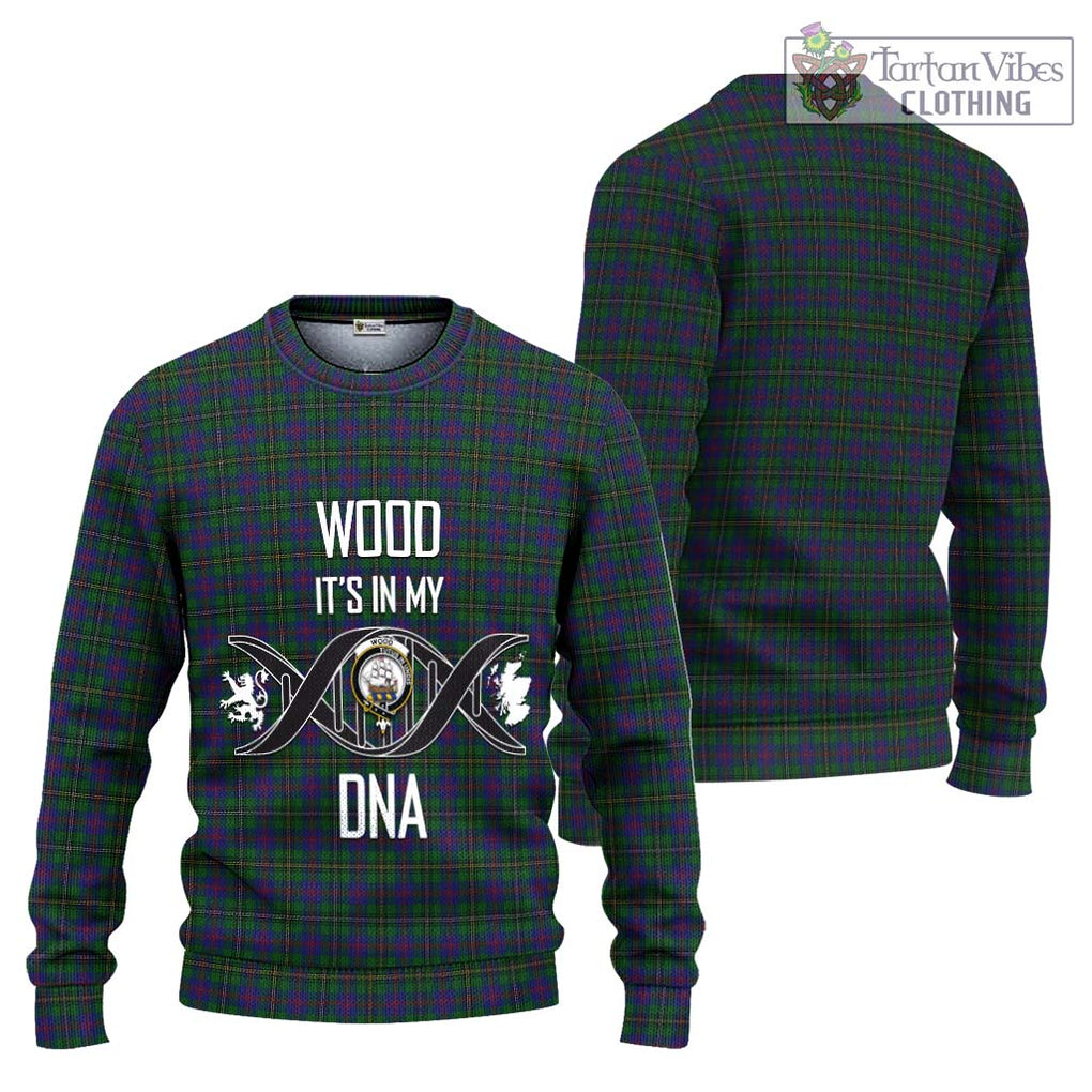 Wood Tartan Knitted Sweater with Family Crest DNA In Me Style Unisex - Tartanvibesclothing Shop