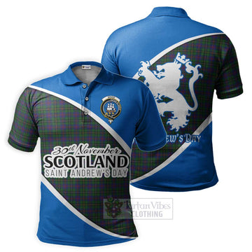 Tartan Vibes Clothing Wood Family Crest Tartan Polo Shirt Celebrate Saint Andrew's Day in Style
