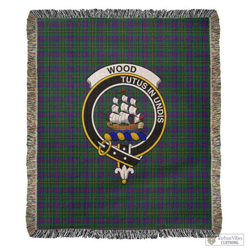 Wood Tartan Woven Blanket with Family Crest